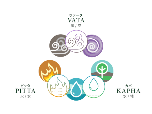 VATA（ヴァータ）/ PITTA（ピッタ）/KAPHA（カパ）